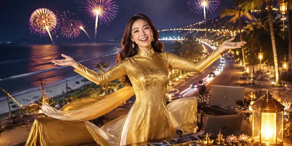 Người dùng tại Mũi Né theo dõi cá cược thể thao trong trang phục áo dài truyền thống